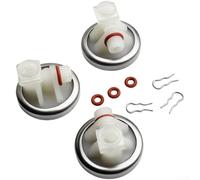 HomeVortex Lot de 3 valves de régulation de pression pour machine à café avec anneaux en silicone, amortisseur d'impulsions pour AEG, pour Siemens et machines à expresso Krups, réduit la pulsation de