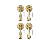 HomeVortex Lot de 4/6 poignées d'armoire en forme de goutte - Poignées de tiroir en T pour armoires de cuisine et portes d'armoire - Boutons de meubles en acier inoxydable avec vis - Espacement des
