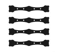 HomeVortex Lot de 4 boucles magnétiques en silicone pour fixer le parchemin dans des paniers métalliques, bouclant jusqu'à 240 °C (4 pièces, noir)