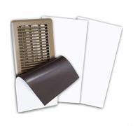 HomeVortex Lot de 4 couvercles d'aération magnétiques extra épais pour mur, sol, plafond, 20,3 x 49,9 cm, blanc pur à économie d'énergie, pour cuisine, salle de bain, salon, contrôle de la
