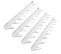 HomeVortex Lot de 4 couvre-joints en silicone pour comptoir de cuisine - Anti-adhésifs - Étanche - Protection de l'espace entre les plans de travail (transparent)