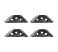 HomeVortex Lot de 4 équerres d'angle en acier inoxydable de 2 mm d'épaisseur, équerres à 90 degrés, pour connexion de meubles en bois, support de renfort triangulaire, argenté