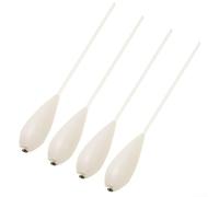 HomeVortex Lot de 4 flotteurs de pêche en acrylique pour contrôleur de carpe Bombarda, 15 g 30 g, design épuré lesté, haute visibilité blanc argenté pour lancer à longue distance, lac, rivière, surf