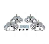 HomeVortex Lot de 4 niveleurs de pieds de table de billard, 12,7 cm, réglables avec plaques de support, construction en fer pour tables de billard, polypropylène résistant à l'usure