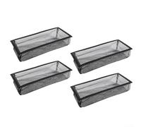 HomeVortex Lot de 4 pièges à grille d'aération en maille noire de 25,4 x 10,2 cm - Attrape-débris pour empêcher la perte d'objets - Grille de protection en PVC pour la maison et le bureau (10,2 x 30,5