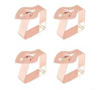 HomeVortex Lot de 4 pinces à nappe en acier inoxydable en forme de feuille pour une prise en main sûre sur les nappes pendant les repas, les événements en plein air et les célébrations (C)