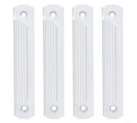 HomeVortex Lot de 4 poignées de porte coulissante en aluminium sans perçage de 11,9 cm pour placard, armoire, porte moustiquaire de cuisine, pour une installation facile, noir moderne