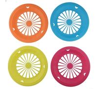 HomeVortex Lot de 4 supports d'assiettes en carton réutilisables en polypropylène pour barbecue, camping, pique-nique, fête, repas en plein air pour bleu, rose, orange, vert, 26,5 cm