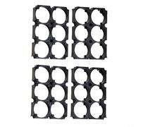 HomeVortex Lot de 4 supports de batterie 21700, 2 x 3 emplacements en plastique, pour batteries à faire soi-même, construction ABS + PC, avec distance de trou de 21,75 mm, noir