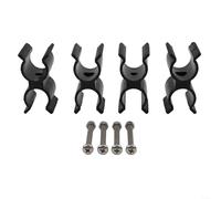 HomeVortex Lot de 4 supports de fixation pour mât de bateau, double pince de tube pour 2,2 cm de diamètre pour dessus de bimini, support marin en plastique anti-âge pour pont de yacht,
