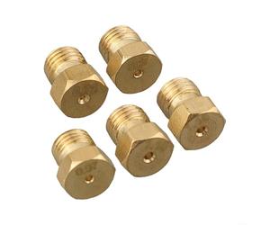 HomeVortex Lot de 5 buses de brûleur à gaz en laiton pour conversion GPL, kit d'injecteur de gaz naturel avec filetage M6 pour plaque de cuisson à 5 brûleurs ou cuisinière pour systèmes G20/G25 20