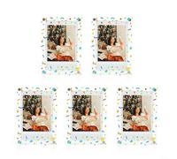 HomeVortex Lot de 5 cadres photo magnétiques pour Instax Mini Film 5 x 7,6 cm Support magnétique décoratif en acrylique pour réfrigérateur avec couvercle transparent pour surfaces métalliques