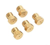 HomeVortex Lot de 5 injecteurs de buse de brûleur en laiton pour plaque de cuisson au gaz naturel pour kit de conversion GPL, pour la plupart des cuisinières et cuisinières à 5 brûleurs, filetage