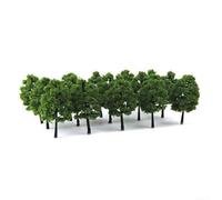 HomeVortex Lot de 50 arbres miniatures 1:100 à l'échelle HO - Fournitures de diorama pour décoration de scène de chemin de fer et table de sable - Arbre de simulation réaliste en plastique