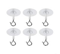 HomeVortex Lot de 6 crochets de plafond sans perçage, cintres solides en fer pour suspendre des plantes, pots de fleurs, ustensiles de cuisine, parfaits pour les carreaux, les plafonds en verre et