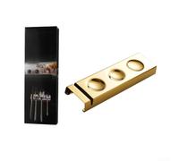 HomeVortex Lot de 6 repose-couverts en acier inoxydable doré pour baguettes, cuillères, fourchettes, couteaux, design moderne et élégant pour restaurant pour salle à manger d'hôtel, pour un nettoyage