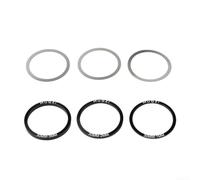HomeVortex Lot de 6 rondelles de pédalier de vélo 24/29/30 mm en alliage d'aluminium et acier inoxydable pour réparation de pédalier BB86 BB91 BB92 BB30 PF30 Argenté Noir (30 mm)