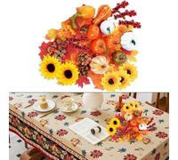 HomeVortex Lot de 96 décorations artificielles pour récolte d'automne, citrouille, pomme de pin, baie, pour décoration d'intérieur, fête, festival, Thanksgiving