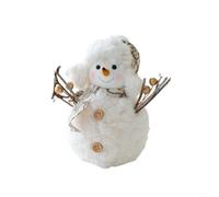 HomeVortex Lot de figurines décoratives de Noël en forme de bonhomme de neige avec 3 tailles différentes en tricot doux pour décoration d'intérieur