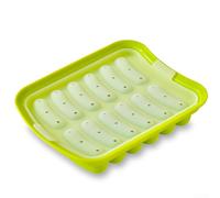 HomeVortex Machine à saucisses pour moule, hot-dog en silicone à 18 grilles avec couvercle, passe au lave-vaisselle, outil de cuisine pour fêtes de famille, gâteaux et desserts, vert (vert)
