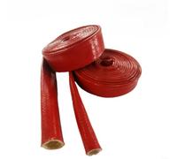 HomeVortex Manchon ignifuge résistant aux hautes températures pour tuyaux de gaz et de vapeur, protection de câble ignifuge avec fibre de verre flexible en silicone, diamètre intérieur 25 mm, 35 mm