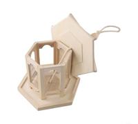 HomeVortex Mangeoire à oiseaux en bois, style pastoral à suspendre, avec construction résistante aux intempéries, toit amovible, pour un nettoyage facile, grand jardin, faune sauvage
