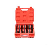 HomeVortex Mechanic Choice Lot de 7 douilles hexagonales extra longues 128 mm à paroi mince pour réparation de machines automobiles, design en métal noir, convient aux espaces restreints