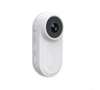 HomeVortex Mini caméra d'action HD 1080p avec objectif grand angle de 120 °, écran IPS, caméra portable magnétique portable pour voyage, cyclisme, promenade d'animaux (blanc)