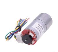 HomeVortex Moteur à engrenages JGA25-370 DC, avec encodeur, moteur électrique à couple élevé de 6 V, réduction de 9 kg, pour automatisation robotique et projets de construction de modèles (26 tr/min)