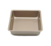 HomeVortex Moule à gâteau carré de 10,2 cm, plat de cuisson anti-adhésif en acier à haute teneur en carbone pour pain, pizza, plat de four anti-fuite pour fête d'anniversaire, de mariage