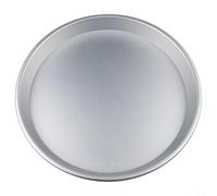 HomeVortex Moule à pizza rond en aluminium anodisé pour pizzas de 15,2 à 30,5 cm, plat profond ou peu profond pour une répartition uniforme de la chaleur, passe au four, argenté (30,5 cm)