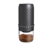 HomeVortex Moulin à café électrique, rechargeable et portable avec réglage de l'engrenage externe, fonctionnement à un seul bouton pour expresso pour verser sur presse, camping, voyage, noir