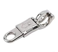 HomeVortex Mousqueton à dégagement rapide en alliage de zinc, boucle pivotante pour laisse de chien, harnais de chat, porte-clés, matériel de camping en plein air - Argenté