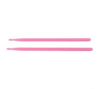 HomeVortex Paire de baguettes lumineuses 5A phosphorescentes en nylon pour performance sur scène, pour batterie de jazz et électronique, bleu, vert, rose, 38,1 cm, 1 paire (rose)