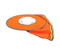 HomeVortex Pare-soleil pour casque avec bandes réfléchissantes, visière en maille respirante pour casques rigides, couvre-cou à large bord pour ouvriers du bâtiment, jaune fluo pliable (B)