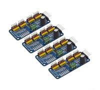 HomeVortex PCA9685 Lot de 4 cartes de pilote 16 canaux, module I2C compatible avec ARDUINO, logique 5 V/3,3 V, fréquence réglable, résolution 12 bits pour contrôle du moteur de robot