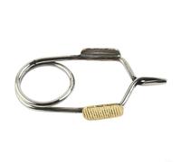 HomeVortex Pince à hackle en acier inoxydable pour attacher les mouches, outil de style anglais avec poignée en laiton et coussinets de doigts pour mouches sèches et humides, nymphes, serpentins