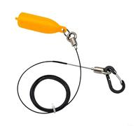 HomeVortex Pince à poisson portable avec câble en acier inoxydable, clips à dégagement rapide et flotteurs en PVC brillant, pour garder les prises fraîches, comprend des aiguilles coniques, des