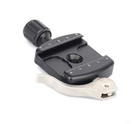 HomeVortex Pince réglable à dégagement rapide pour base à boucle RRS de 50 mm, accessoire d'appareil photo en alliage d'aluminium noir, compact 8 x 8 x 4 cm pour voyage et utilisation en studio