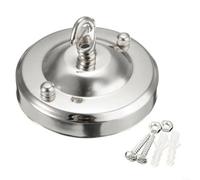 HomeVortex Plaque de crochet vintage en fer pour lampe suspendue ou lustre, kit d'auvent résistant à la rouille avec capacité de charge de 10 kg, pour salon, café, bar (chromé)