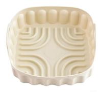 HomeVortex Plaque de cuisson carrée en silicone avec résistance aux hautes températures jusqu'à 230 °C, texture anti-adhésive 3D filtrant l'huile et poignées ergonomiques, ustensile de cuisson