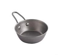 HomeVortex Plat à sauce en acier inoxydable argenté pour condiments et collations, bol empilable pour salle à manger et camping, 19,5 x 13 x 5 cm (10,5 cm)