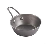HomeVortex Plat à sauce en acier inoxydable argenté pour condiments et collations, bol empilable pour salle à manger et camping, 19,5 x 13 x 5 cm (14 cm)