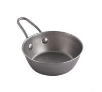 HomeVortex Plat à sauce en acier inoxydable argenté pour condiments et collations, bol empilable pour salle à manger et camping, 19,5 x 13 x 5 cm (13 cm)