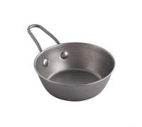 HomeVortex Plat à sauce en acier inoxydable argenté pour condiments et collations, bol empilable pour salle à manger et camping, 19,5 x 13 x 5 cm (12 cm)