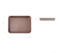 HomeVortex Plat rectangulaire en carbone anti-adhésif pour rôtir le pain 22 x 16,6 cm (C)