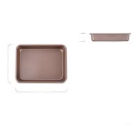 HomeVortex Plat rectangulaire en carbone anti-adhésif pour rôtir le pain 22 x 16,6 cm (E)