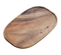 HomeVortex Plateau à thé en noyer naturel au design minimaliste Plateforme d'infusion sèche antidérapants pour théière de cuisine 28 x 18 cm (ellipse)