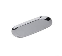 HomeVortex Plateau ovale en acier inoxydable de 22,9 cm, assiette de service décorative pour bijoux, fruits, desserts, plat de rangement antirouille pour cuisine, salle de bain (argenté)
