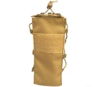 HomeVortex Pochette en nylon pour bouteille d'eau avec sangle élastique, support réglable pour bouteilles de 600 ml, accessoire compact pour randonnée, camping en noir (couleur boue)